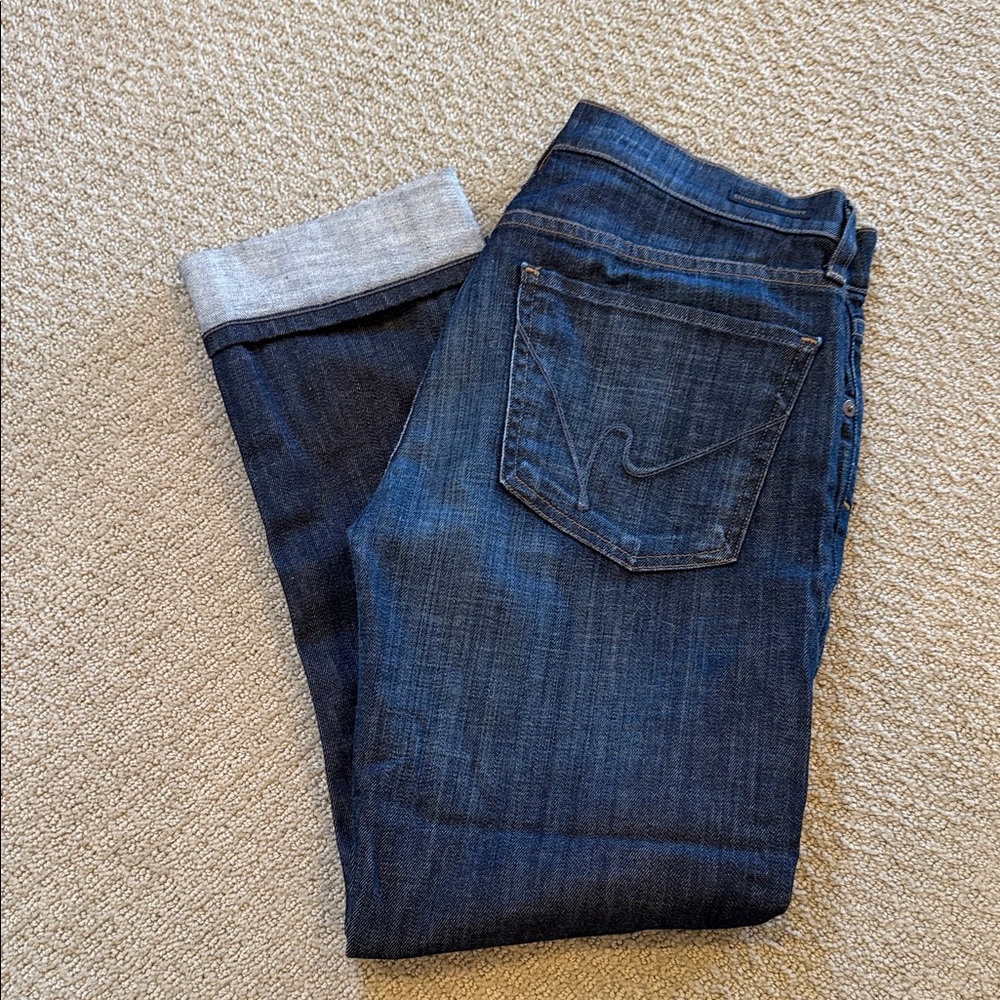 Citizens Of Humanity Blue Denim Capris